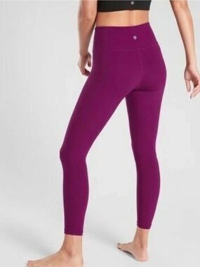 Athletes M ultra high rise elation tight - High-Waist Maroon Active Leggings